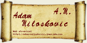 Adam Milošković vizit kartica